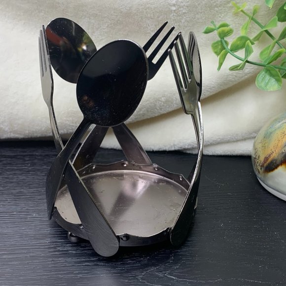 Yankee Candle Silver Spoon Fork Candle Holder